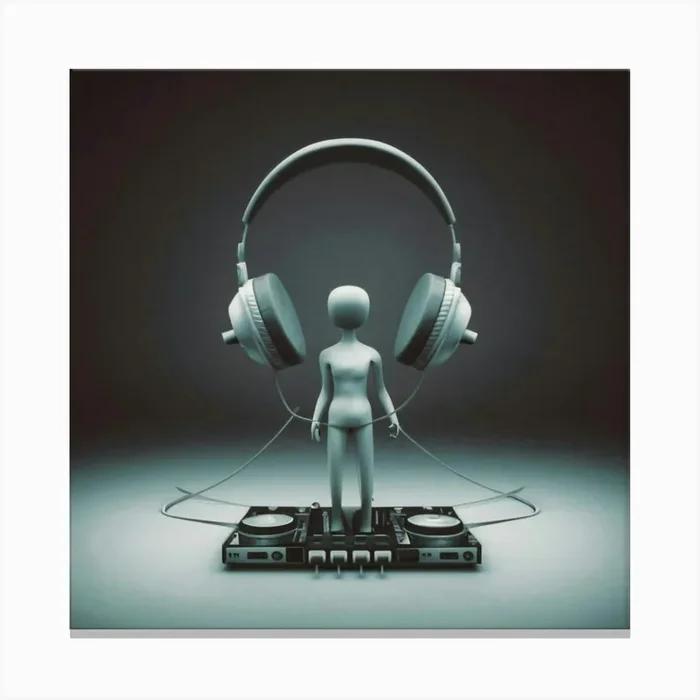 Dj man Canvas Print by FOX & JAY