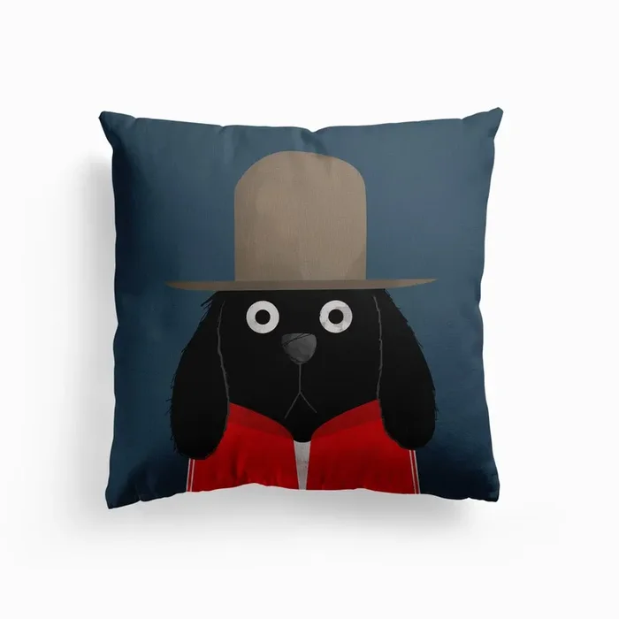 Dog Pharrell Canvas Cushion by DOOZAL