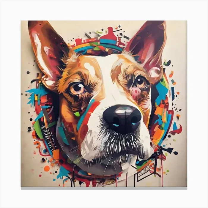 Dog Portrait Canvas Print by Picture Perfect