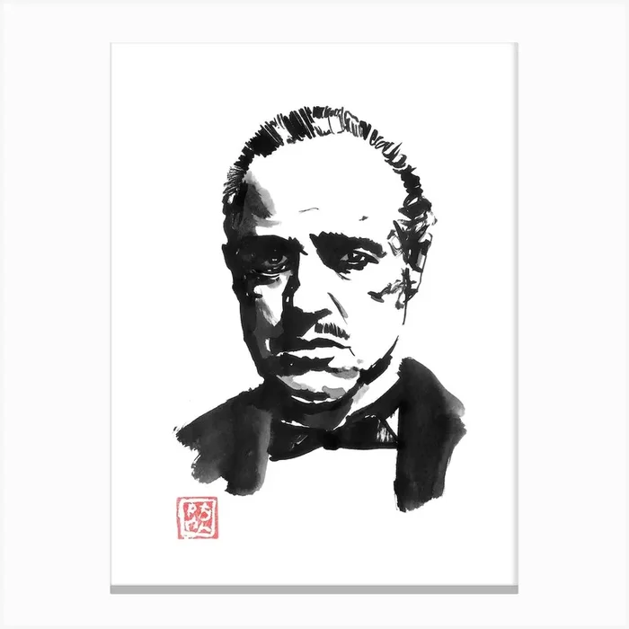 Don Corleone Canvas Print by Pechane Sumie