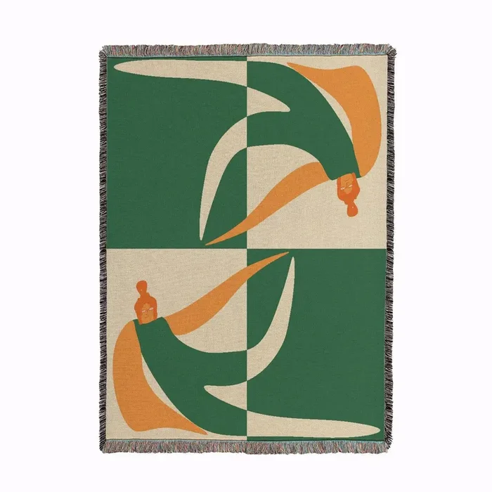 Double Trouble Woven Throw by Janice Susanto Textiles