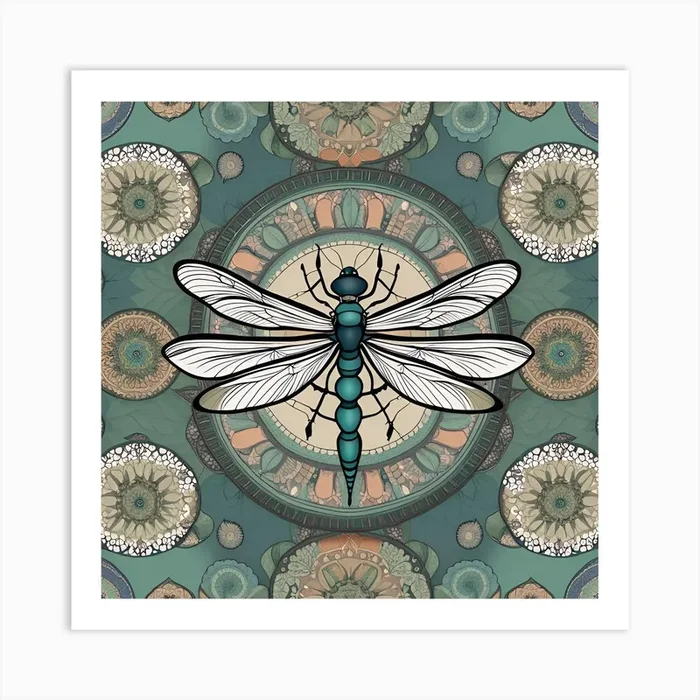 Dragonfly 4 Art PrintDD by Diggit Designs