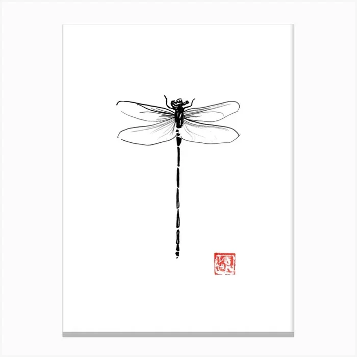 Dragonfly Canvas Print by Pechane Sumie