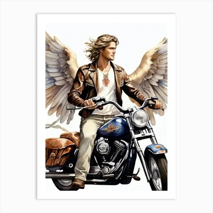 Dream Angel Ride Art PrintL by LuciaGeorge