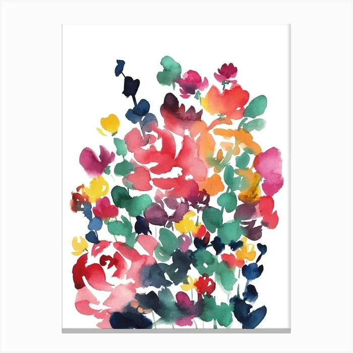 Dream Of Spring Abstract Floral 6 Canvas Print by Gush Art Studio