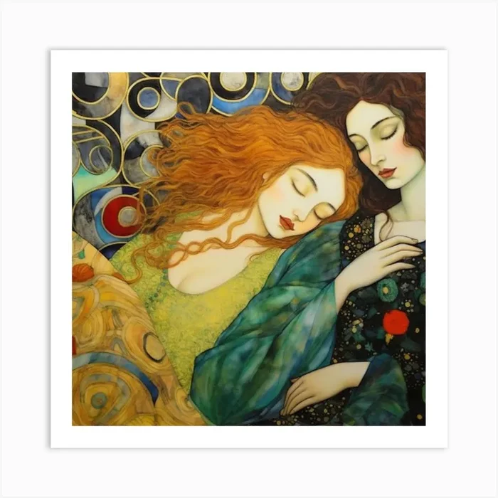 Dreaming of Sisterhood Art Print by Ink Dream