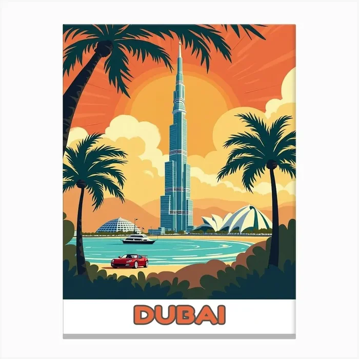 Dubai City Canvas Print by Mihir Mojumdar