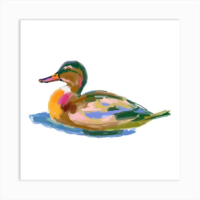 Duck 10 1 Art Print by Lisa Baum