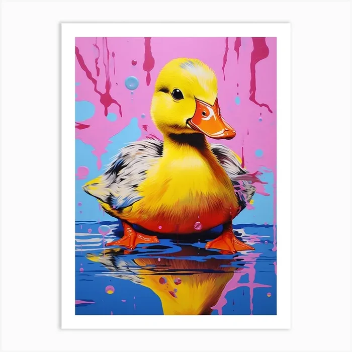 Duckling Pop Art 1 Art Print by PopArt Pals