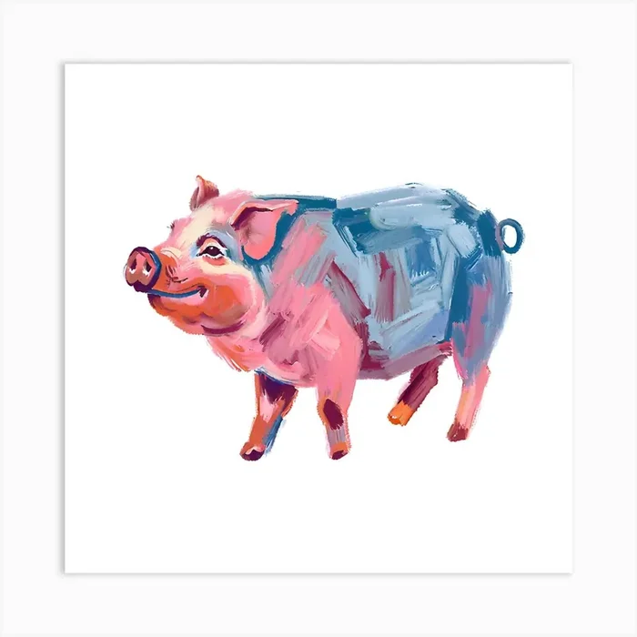 Duroc Pig 04 1 Art Print by Lisa Baum