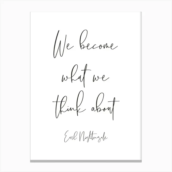 Earl Nightingale Quote Canvas Print by Pug Pup Prints