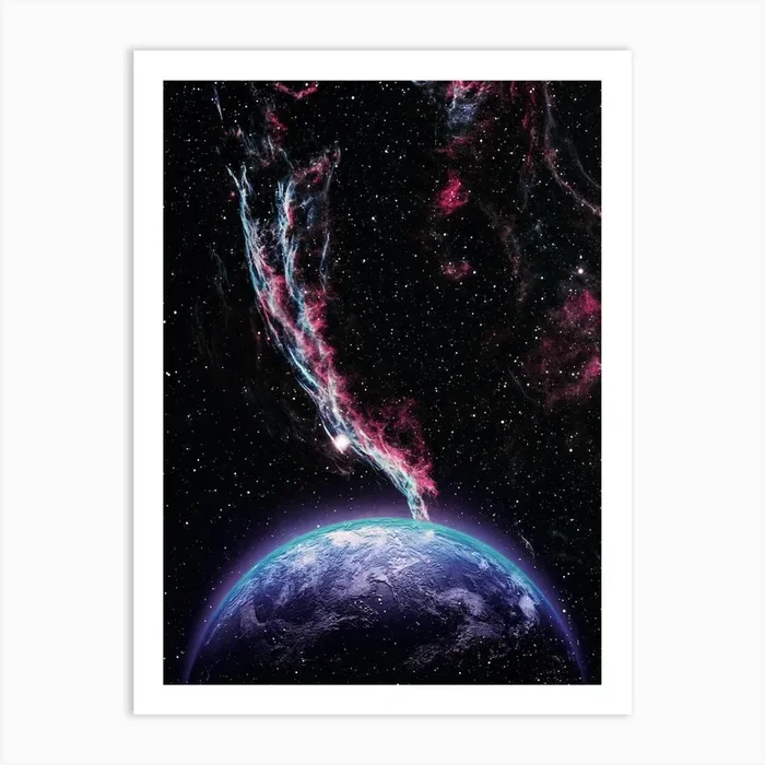 Earth In Space Art Print by Arizrab