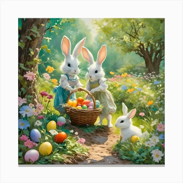 Easter Bunnies Canvas Print by Steve Good