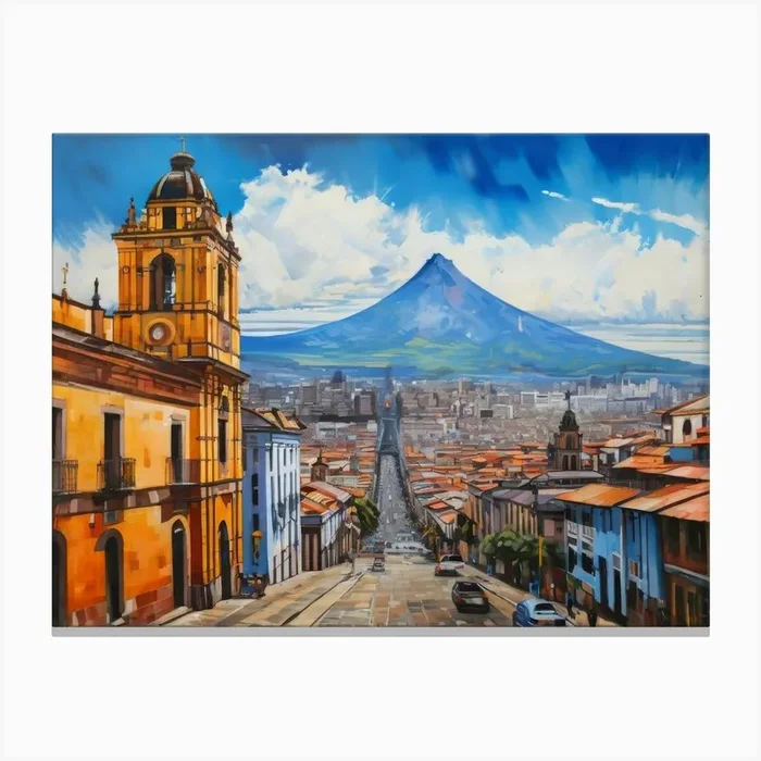 Ecuador Cityscape art Canvas PrintS by Saiful