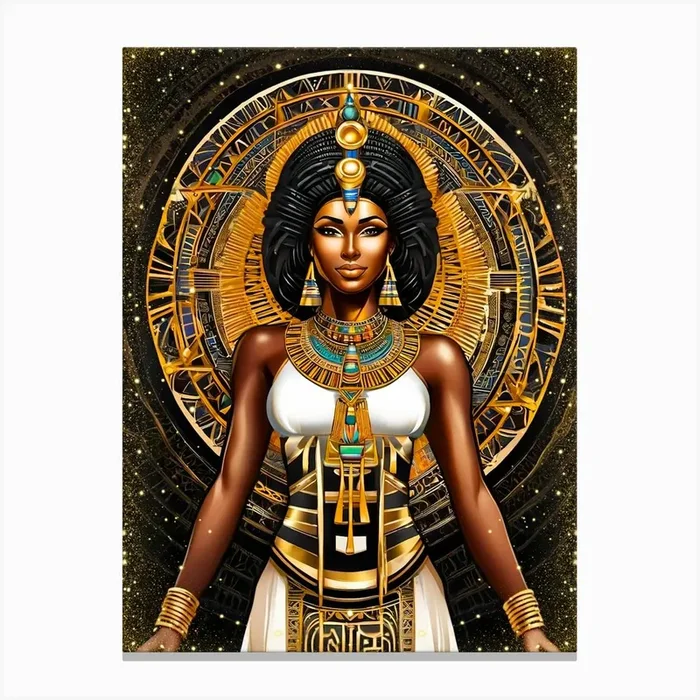 Egyptian Goddess Canvas Print by unikium