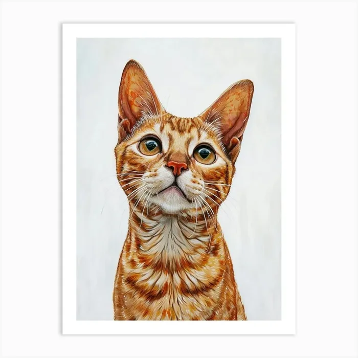Egyptian Mau Cat Painting 4 Art Print by Woof and Whiskers