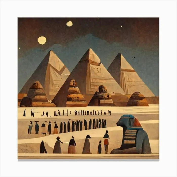 Egyptian Pyramids 1 Canvas Print by FOX & JAY