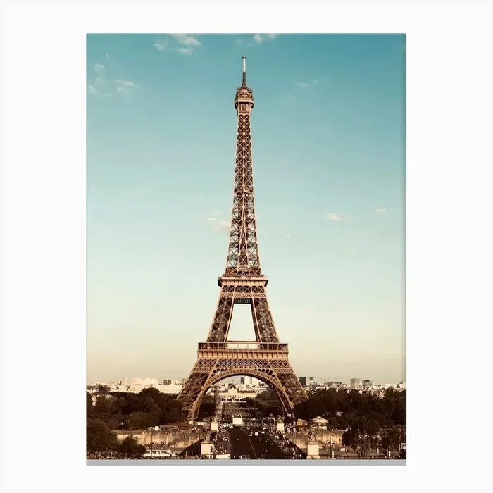 Eiffel Tower In Paris Canvas Print by Byoko