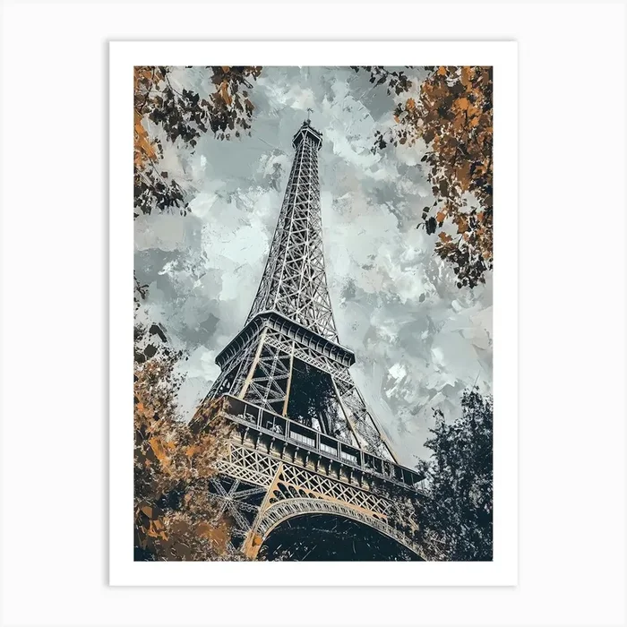 Eiffel Tower Modern 2 Art PrintSC by S.K. Coghlan
