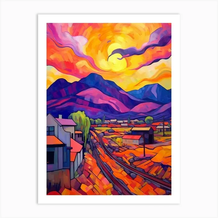 Ellensburg Washington Retro Pop Art 4 Art Print by PixelPerfect