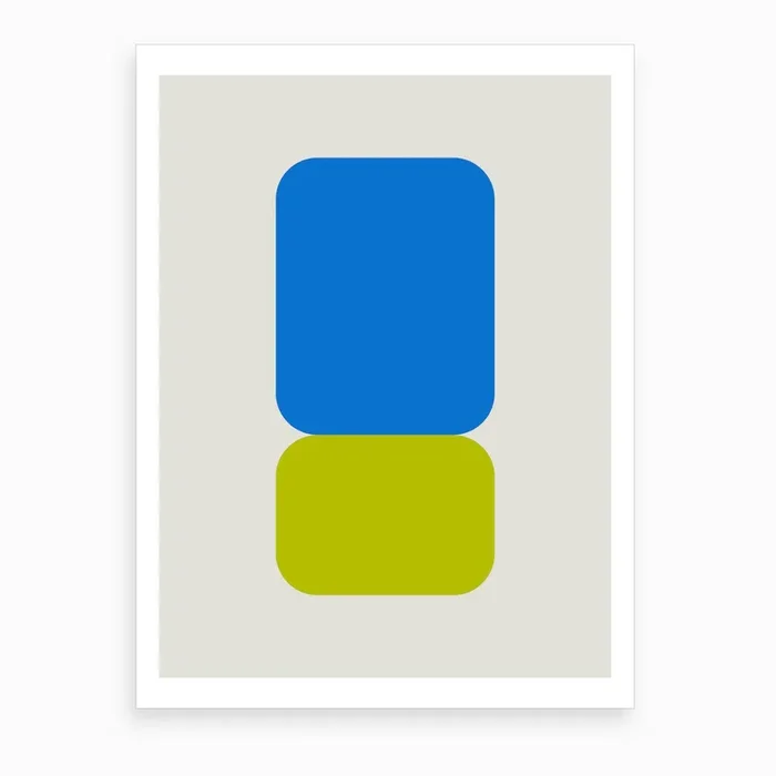 Emphatic Royal Chartreuse Art Print by Finndustry