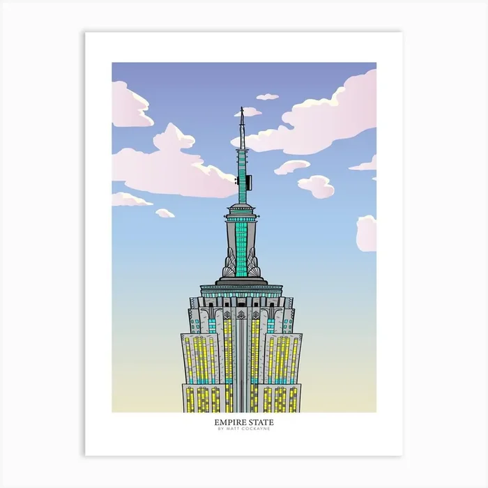 Empire State Building 1 Art Print by Matt Cockayne