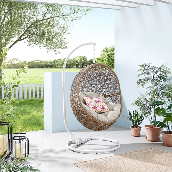 Encase Outdoor Patio Rattan Swing Chair by Modway