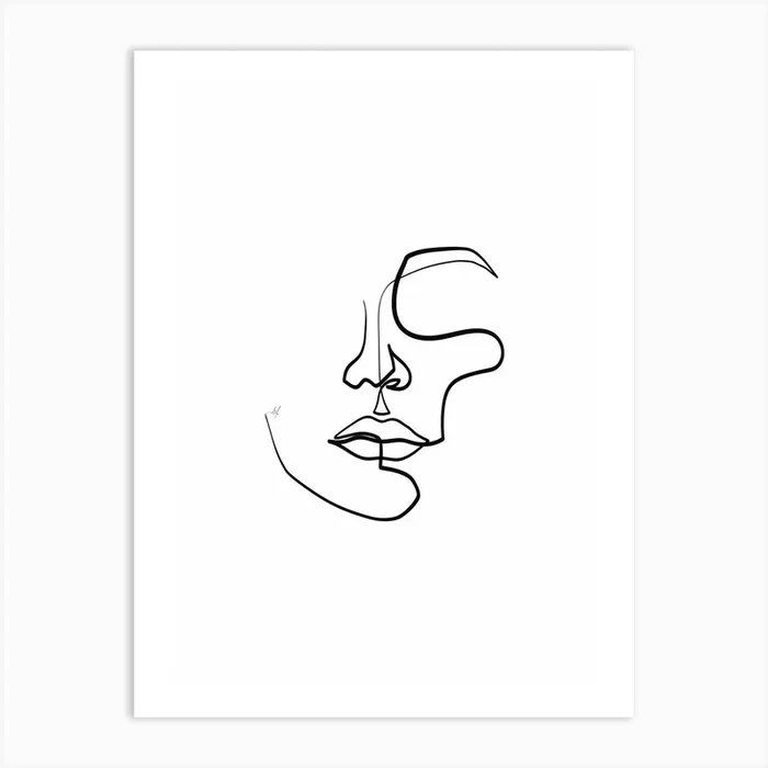 Face 03 Art Print by Lines&Dots