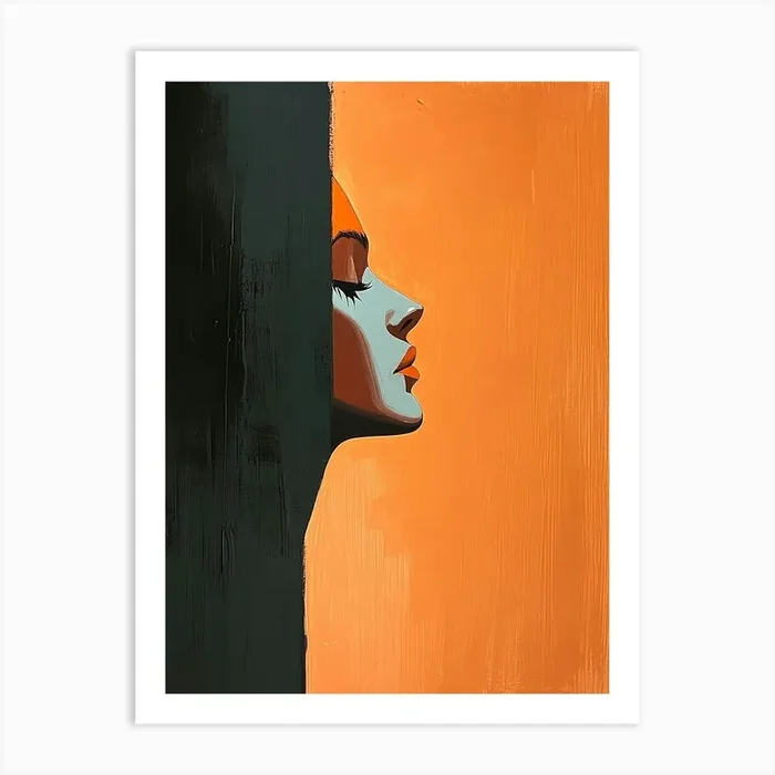 Face Of A Woman Art Print by Silent Canvas