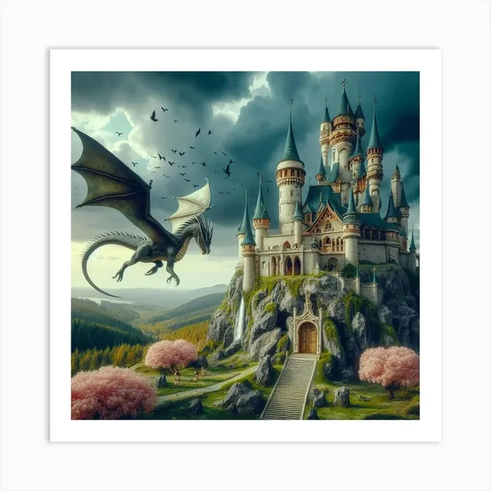 Fairytale Castle Art PrintAW by Anna W