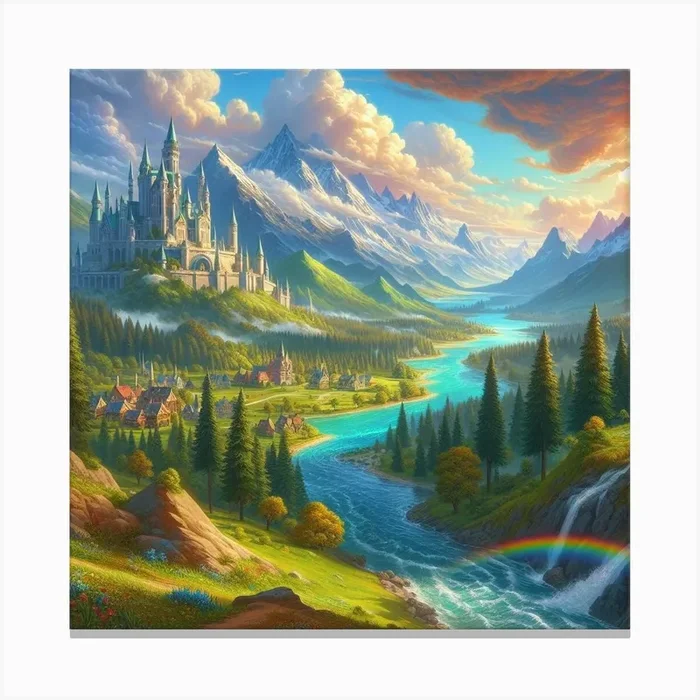 Fairytale Landscape Canvas Print by neroo