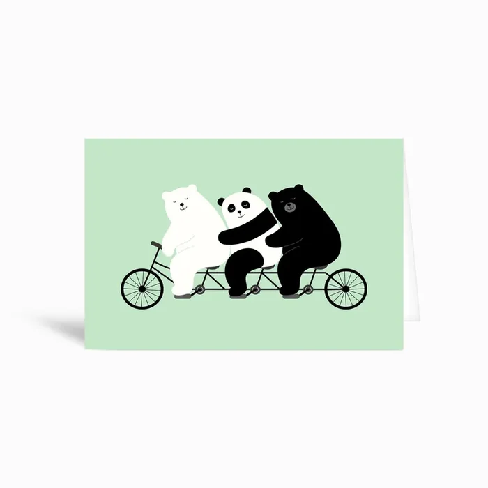 Family Time Greetings Card by Andy Westface