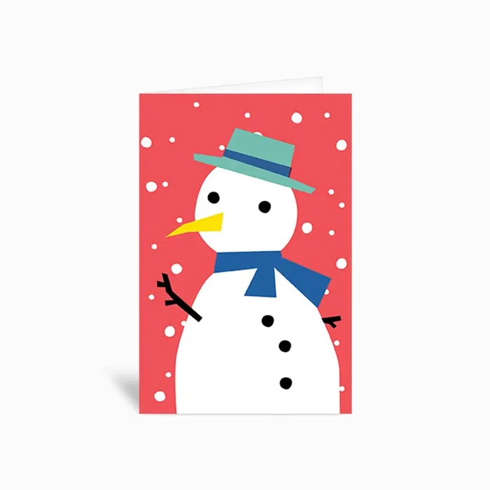 Fancy Snowman Greetings Card by Trevor May