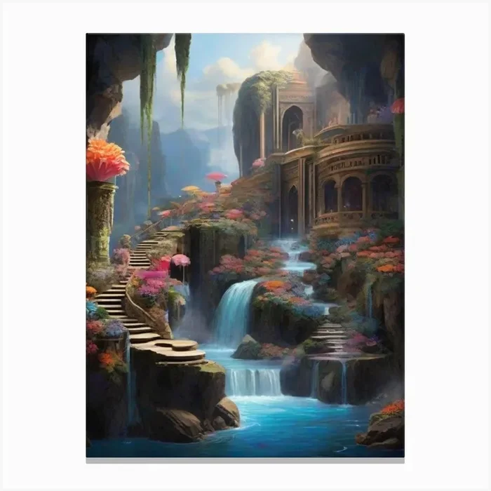 Fantasy Landscape Canvas Print by Art shop