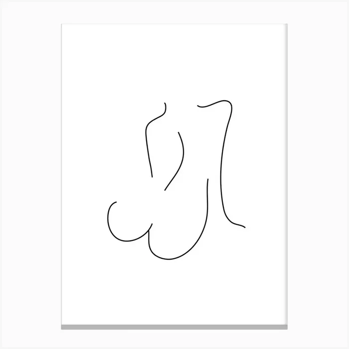 Female Form 1 Canvas Print by Print is the New Black