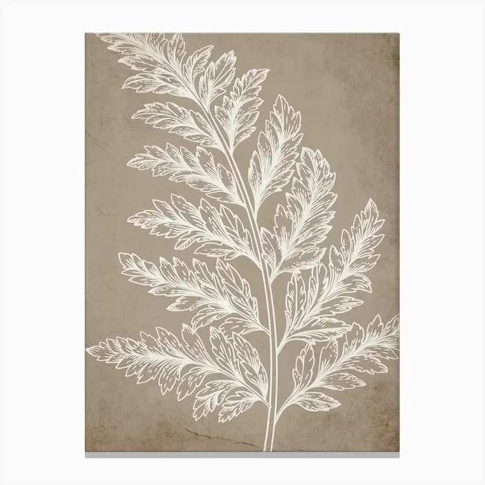 Fern Leaf Botanical 1 Canvas Print by Line2Form