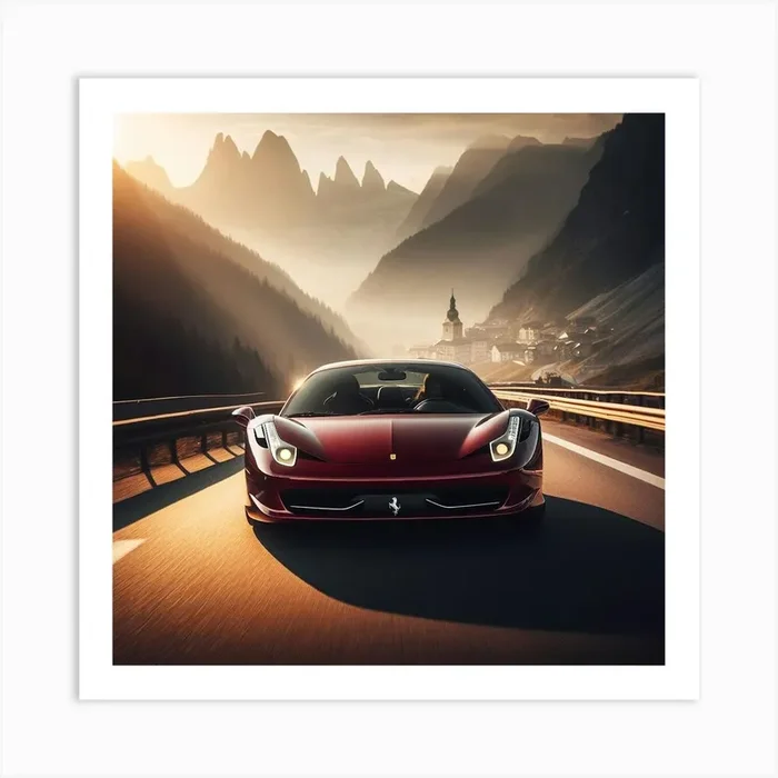 Ferrari 458 Italia 2 Art PrintCG by Car guy