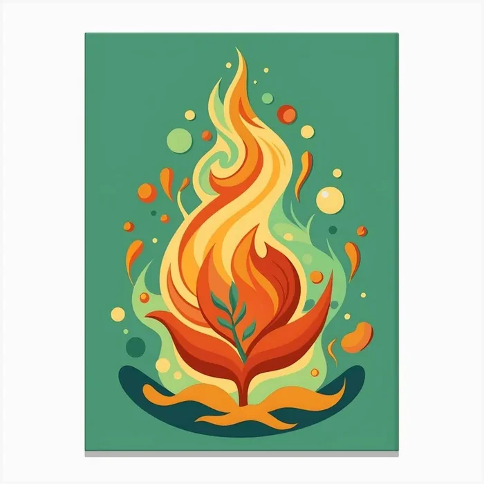 Fire And Water 1 Canvas Print by Art shop