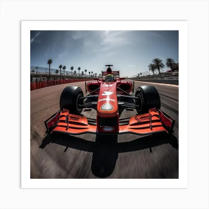 Fish eye of F1 Car Art Print by etherinkai