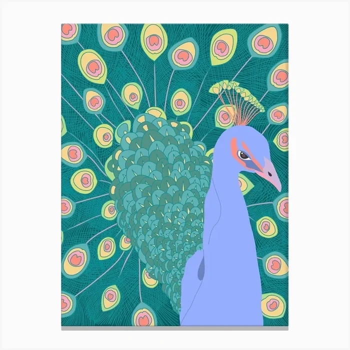 Flamboyant Peacock Canvas Print by Shreyasi Pathak