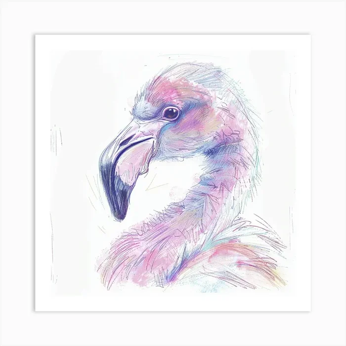 Flamingo 2 Art Print by Happy Wall Art