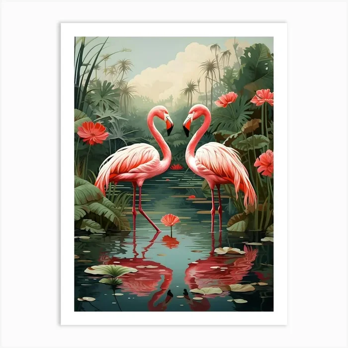 Flamingo Fun 7 Art PrintSC by S.K. Coghlan