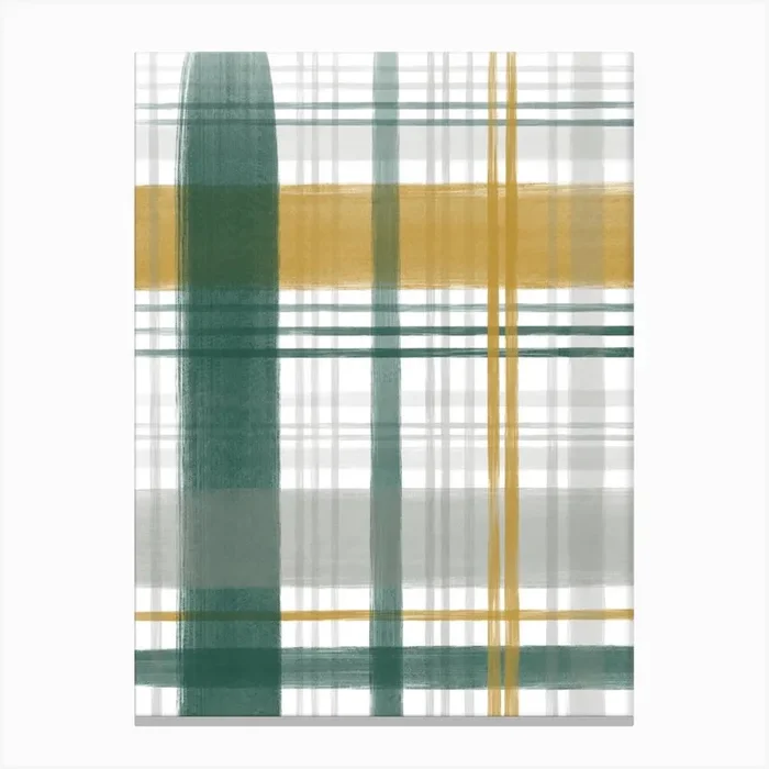 Flannel Canvas Print by Tiny Human Print Co.