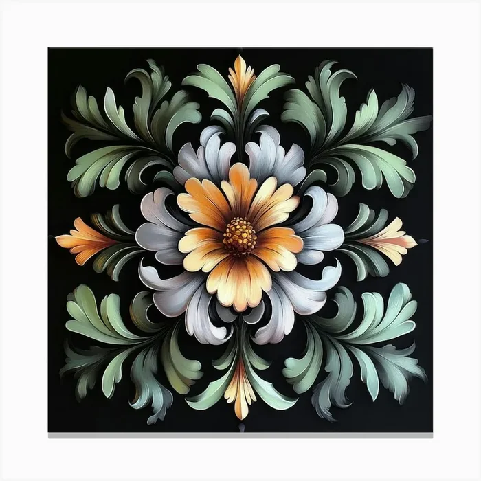 Floral Painting Art Canvas PrintS by Saiful