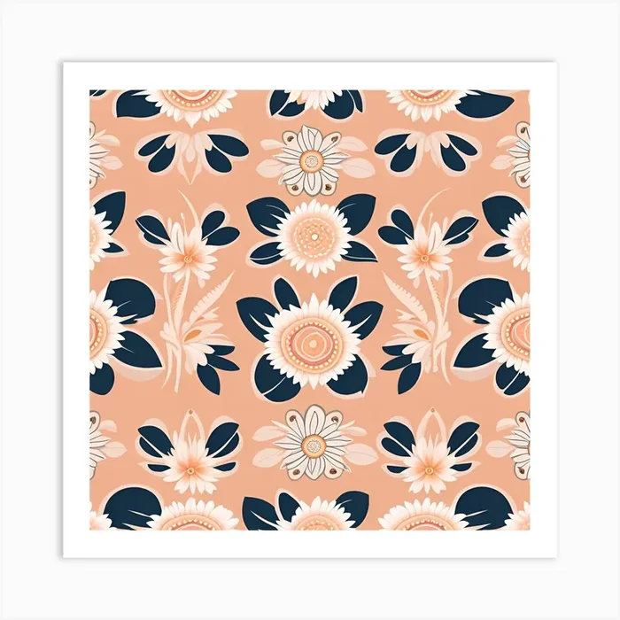 Floral Pattern 6 Art PrintDD by Diggit Designs