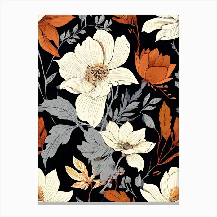 Floral Wallpaper 21 Canvas Print by Art shop