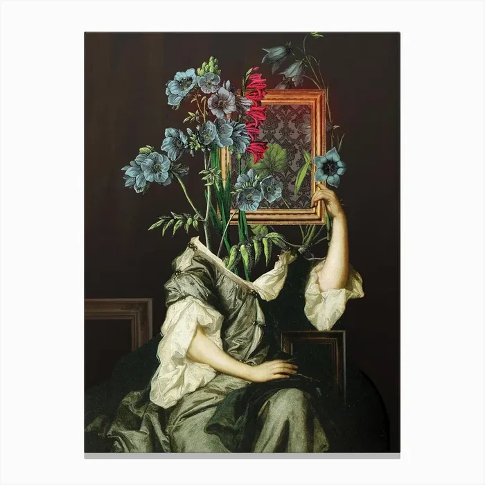 Florales Portrait Disaster Canvas Print by Marko Koeppe