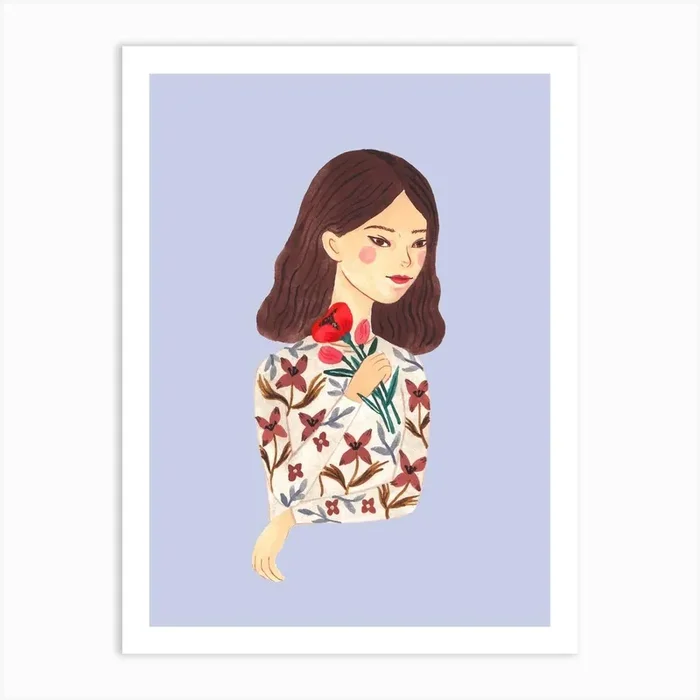 Flower Girl Art Print by Ploypisut