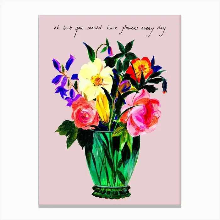 Flowers Everyday Canvas Print by Max Made Me