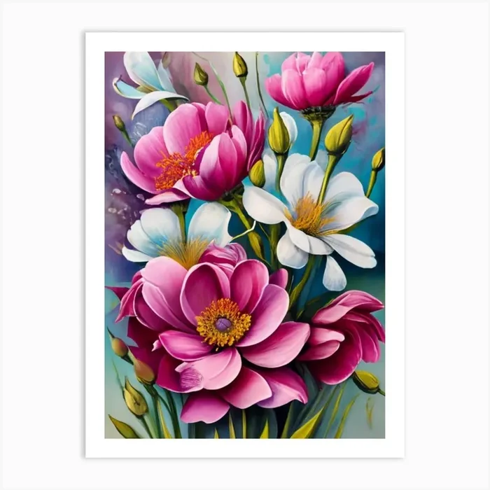 Flowers In A Vase 16 Art Print by Art shop